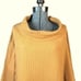 We The Free Juicy Long Sleeve Cowl Neck Waffle Knit Split Back Top Mustard Sweat
