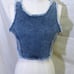 LF Carmar Denim Cutout Back Crop Top Size 10 ~NWT~ Retail Priced 148