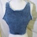 LF Carmar Denim Cutout Back Crop Top Size 10 ~NWT~ Retail Priced 148