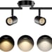 VANoopee 5-Color 4 Light LED Track Lighting Fixtures Ceiling for Kitchen, Black