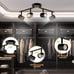 VANoopee 5-Color 4 Light LED Track Lighting Fixtures Ceiling for Kitchen, Black