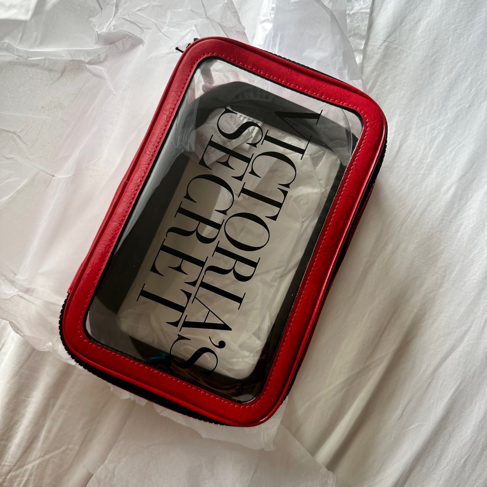 Red Victoria's Secret Cosmetic Makeup Bag