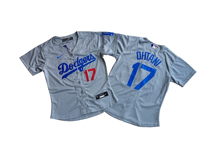 Women's Los Angeles Dodgers 17# Shohei Ohtani Gray jersey Size:M