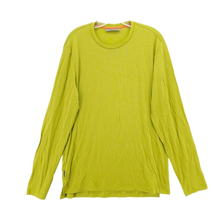 NWOT ICEBREAKER Mens Merino Sphere II Long Sleeve T-Shirt Green Cool Lite MEDIUM
