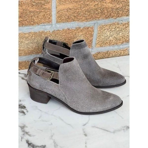 Kaanas Booties Taupe Leather Buckle 39