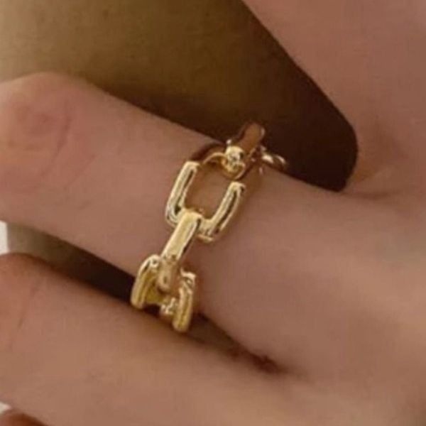 The 3D Geo Ring in 18k gold 925 adjustable links