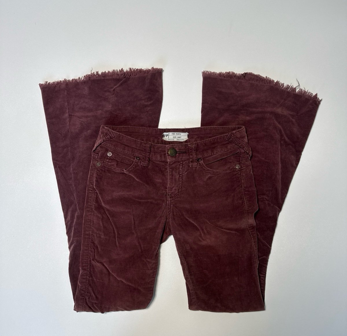 Free People Corduroy Low Rise Bell Bottom Pants