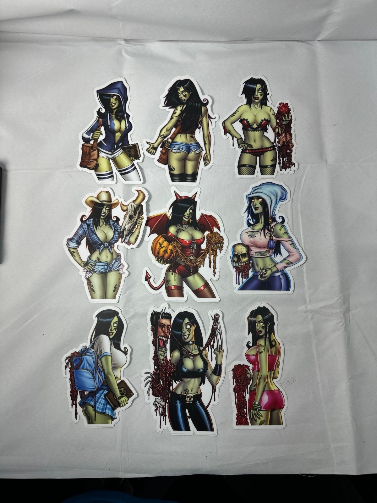 Lot of 9 Zombie Tramp Stickers