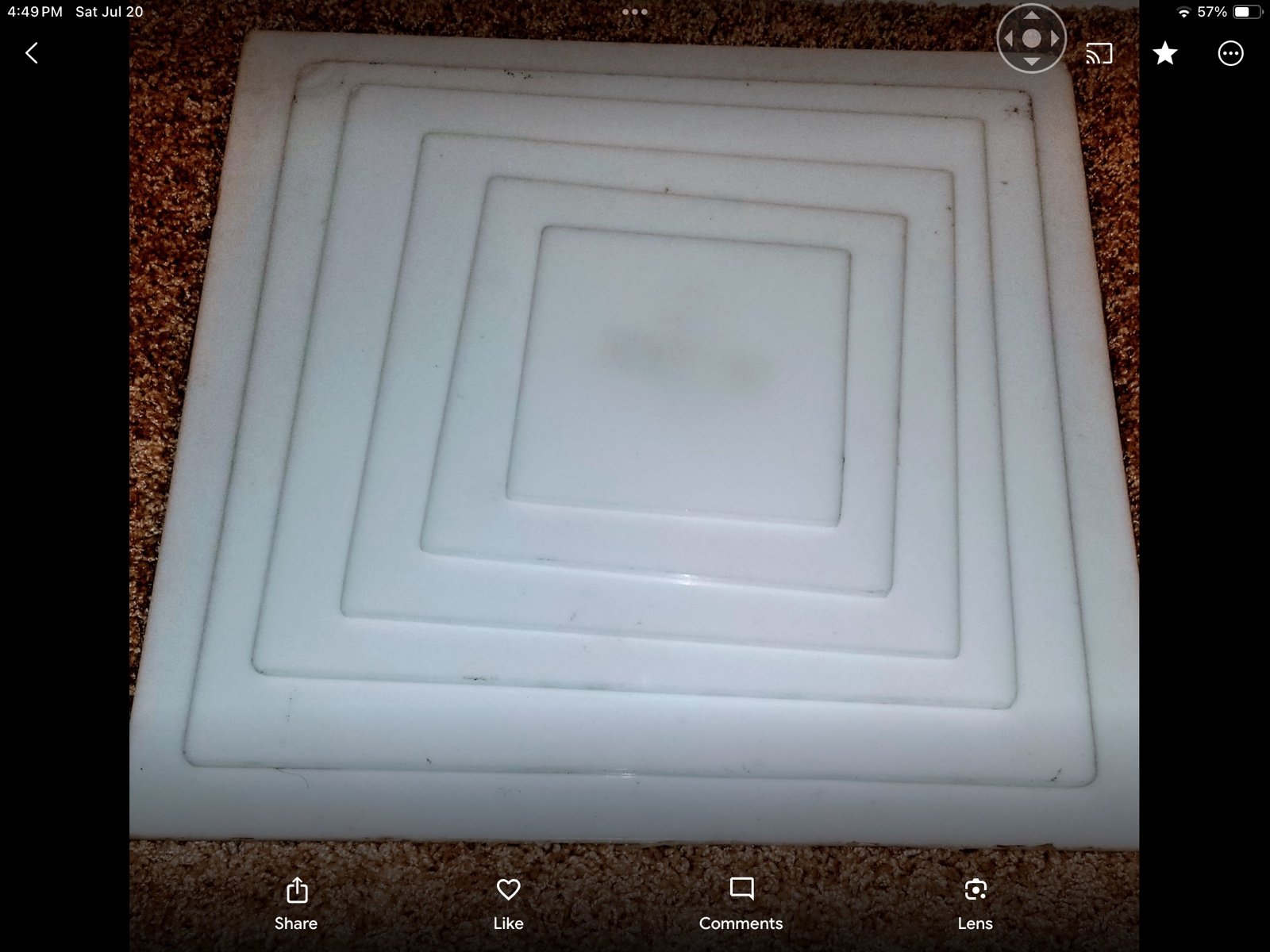 Stress Free Cake Stand- 6 SQUARE Resin Plates -4”, 6”, 8”, 10”, 12”, 14”
