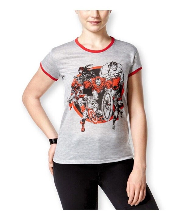 Tee Women's Marvel Avengers Contrast Graphic T-Shirt, Grey