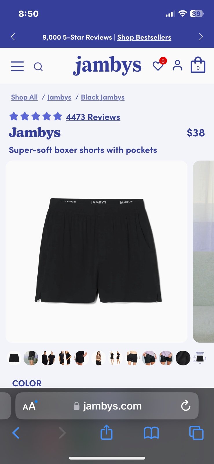 Jambys boxers with pockets M