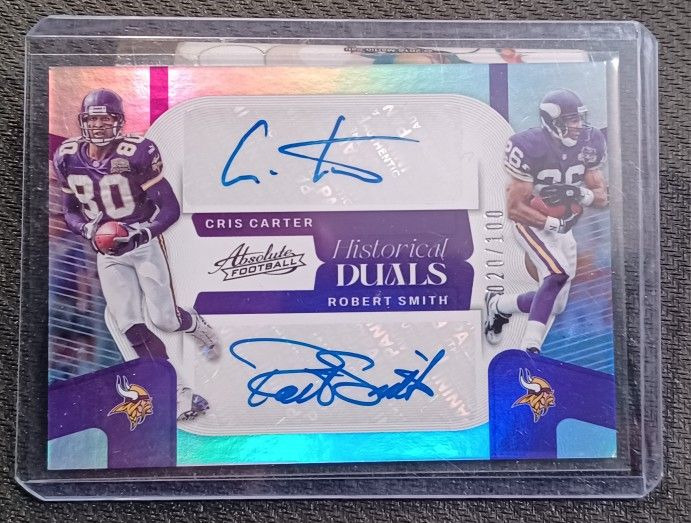 Chris Carter 20/100 Robert Smith Autographed Signed Historical Duals 2022