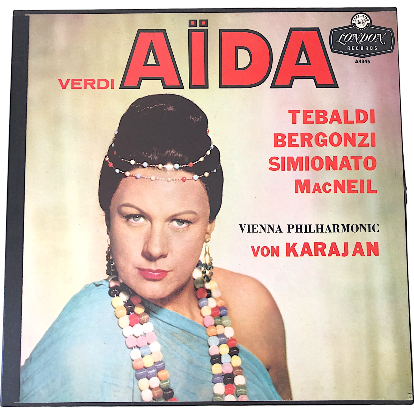 Giuseppe Verdi - Aïda 3x Vinyl Record 1960 London Records A4345 Opera