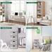 Foldable Linen Fabric Storage Boxes -5pack-AB1