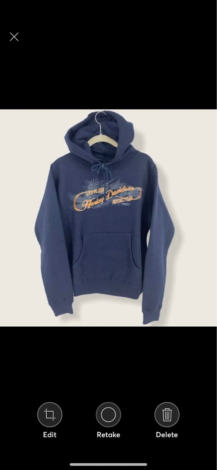 Harley Davison pull over hoodie Sz M NEW