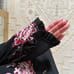 Yoana Baraschi Floral Tunic Ruffle Sleeve Dress Black/Vermillion