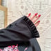 Yoana Baraschi Floral Tunic Ruffle Sleeve Dress Black/Vermillion