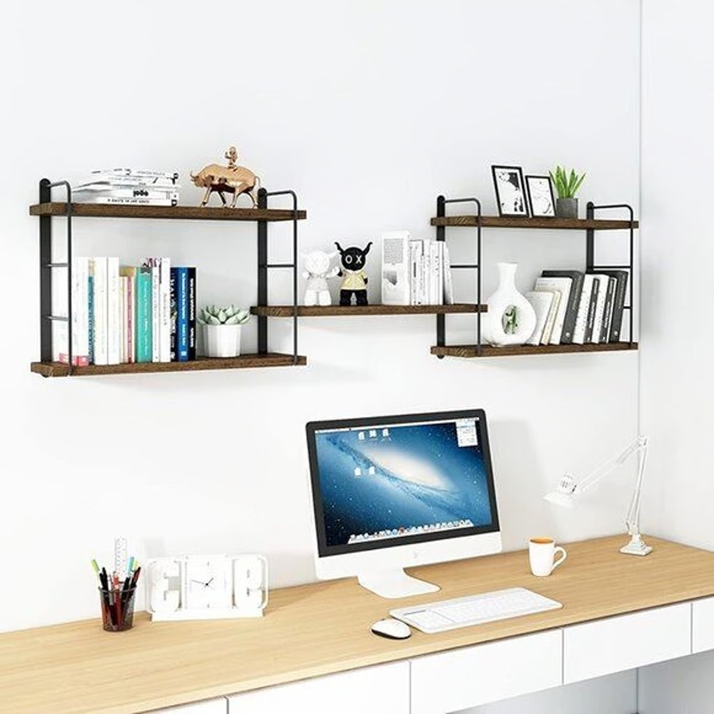 Wall Mounted Floating Shelves - Rustic Wall Decor Wood Shelves for Bedroom