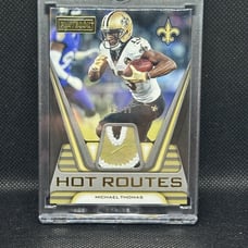 2019 Panini Playbook Hot Routes Jerseys Prime 27 Michael Thomas Patch /99