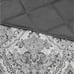 SEASONS Alternative Down Diamond Quilted Reversible Comforter Gray Floral Queen