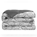 SEASONS Alternative Down Diamond Quilted Reversible Comforter Gray Floral Queen