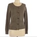 Milly Green Knit Oversized Button Front Cardigan Sweater Womens L Dark Academia