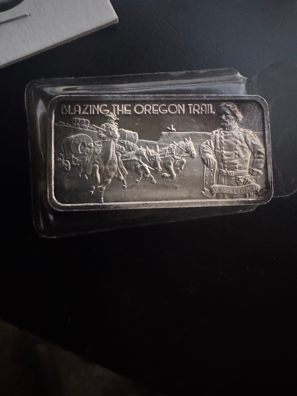 Blazing the Oregon Trail The Hamilton mint 74p bar (RARE) silver