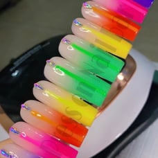 PRESS ON NAILS ❤️ RAINBOW GLAM// ACRYLIC