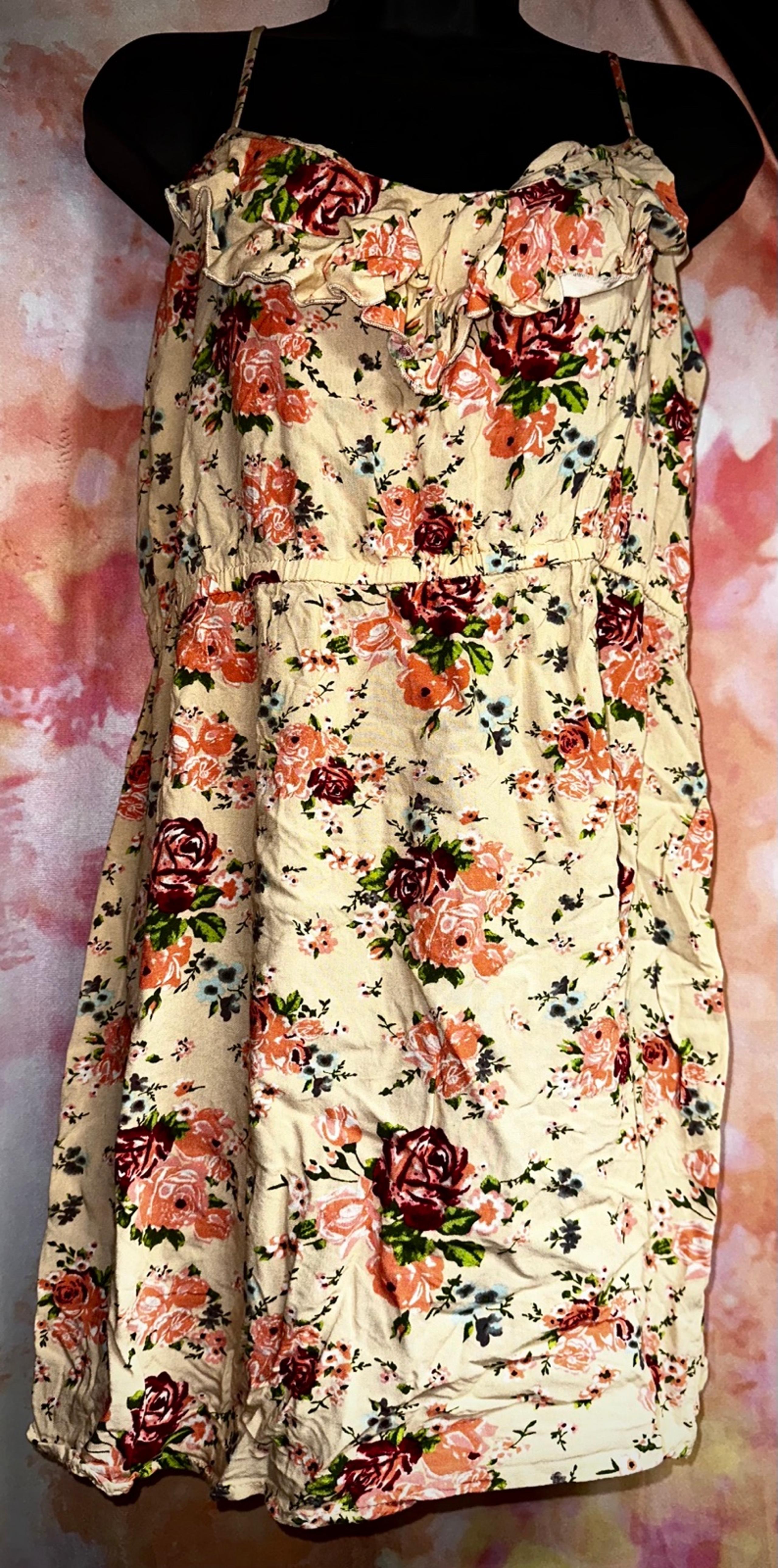 Ultra Flirt Floral Ruffled Summer Dress