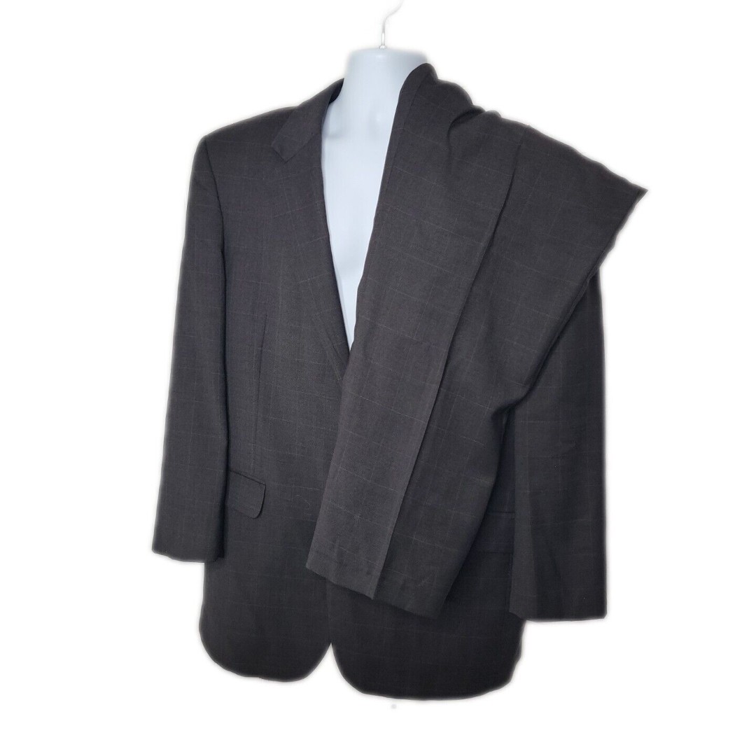 Jos. A. Bank 2 Button Pant Brown Suit ~ Sz 44L Blazer ~ 40W 28.5L Pleated Pants