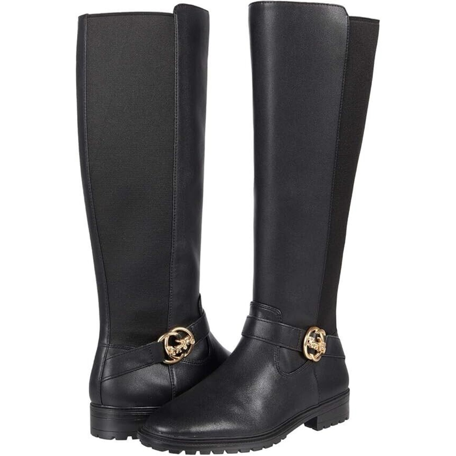 COACH FARRAH TALL LEATHER RIDING BOOTS BLACK SZ 8 NIB 225