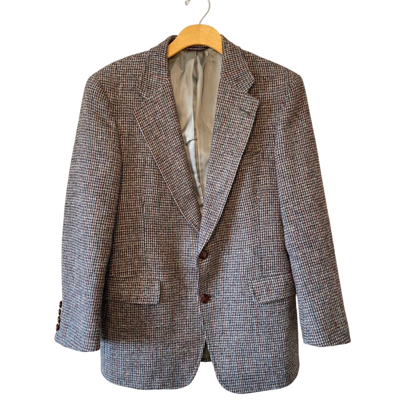 Harris Tweed Blazer Norm Thompson Sport Coat Wool Plaid Men's size 40R