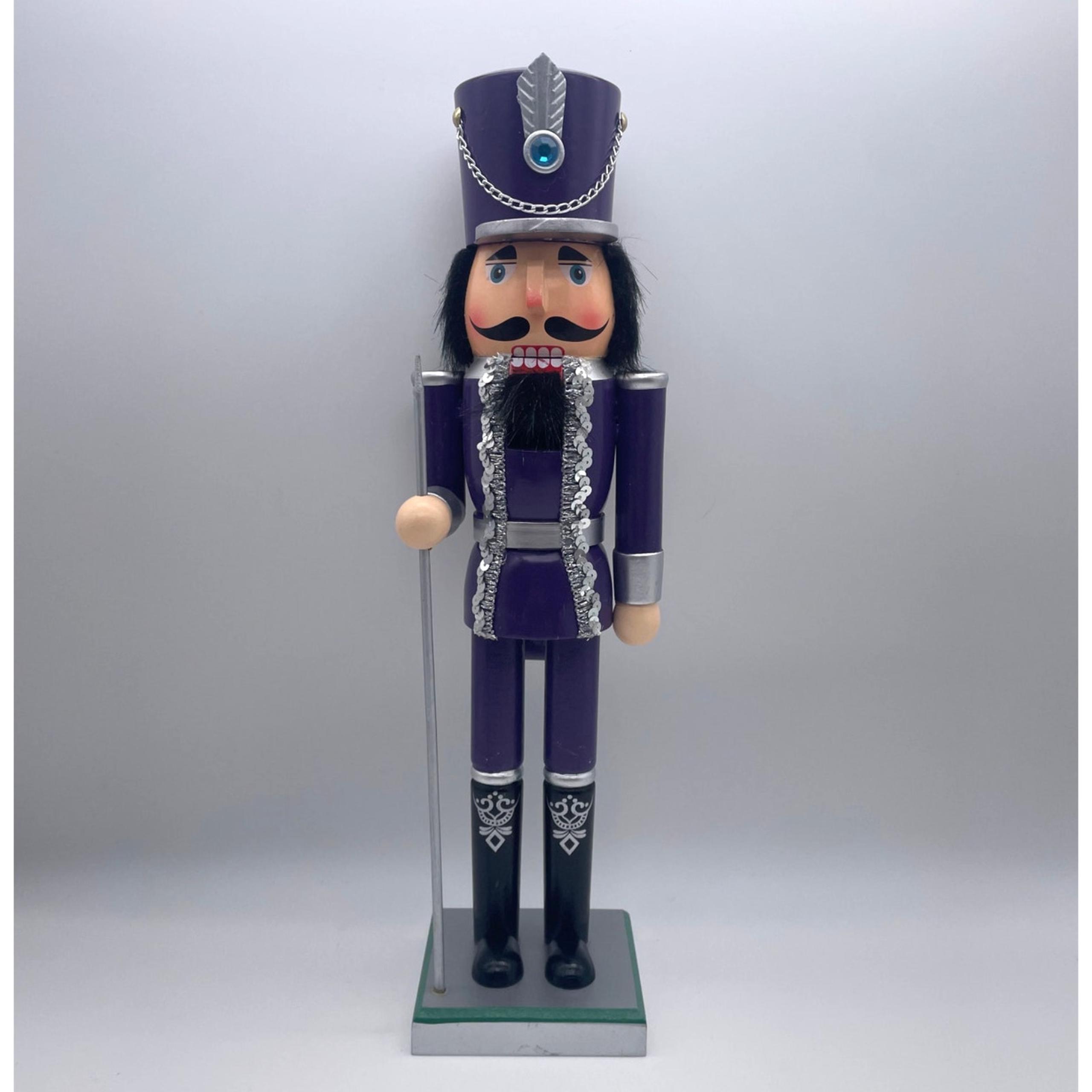 Macy's: Holiday Lane Purple & Silver RETIRED Nutcracker (2022) Christmas Decor