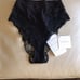 La perla black lace high waisted panties