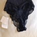 La perla black lace high waisted panties