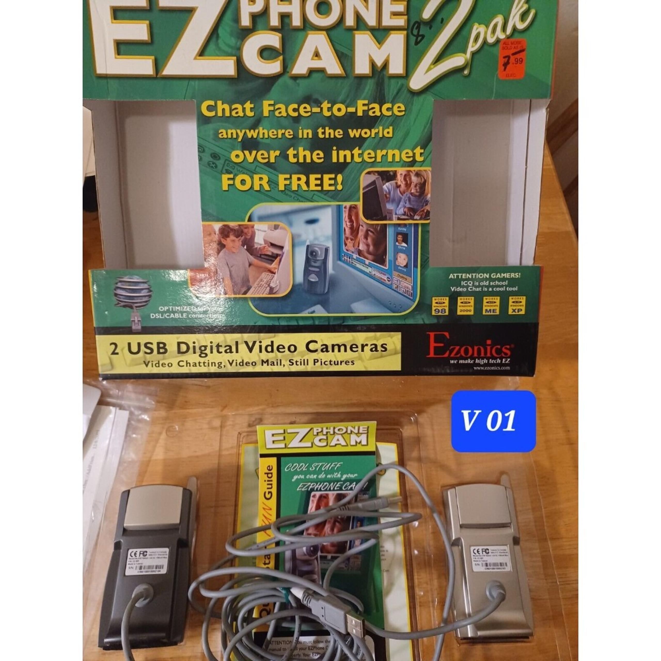 Ezonics - EZ Phone cam Ez 2pak 2 USB DIGITAL VIDEO CAMERAS‼️open box‼️