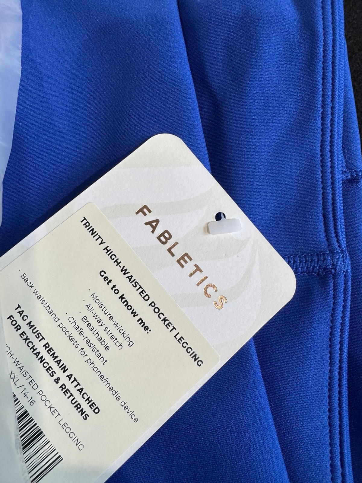 Women's Fabletics Trinity high-waisted Leggings, XXL, Classic blue pockets NWT