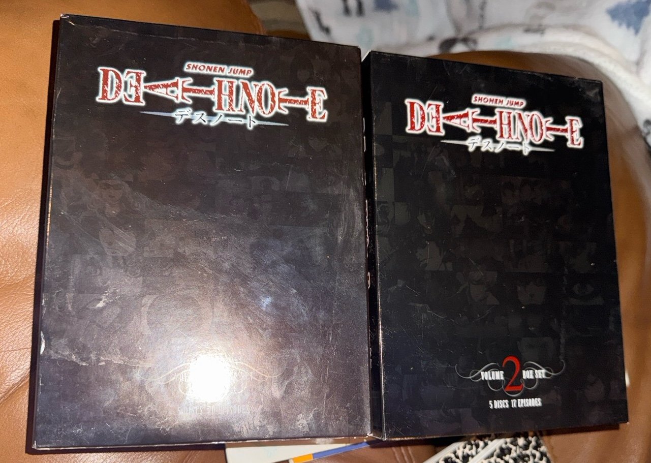 Death Note Anime CD Box 1 and Box 2 DVD Video 10 Discs total, 37 episodes