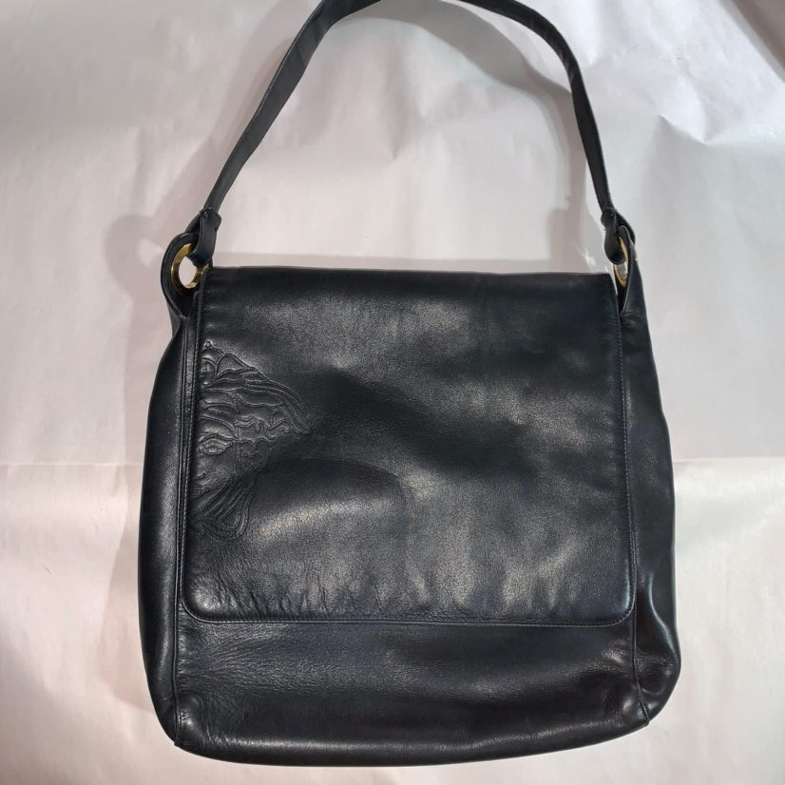 GIANNI VERSACE embossed leather Medusa