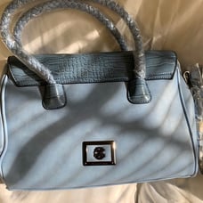 christian lacroix blue satchel