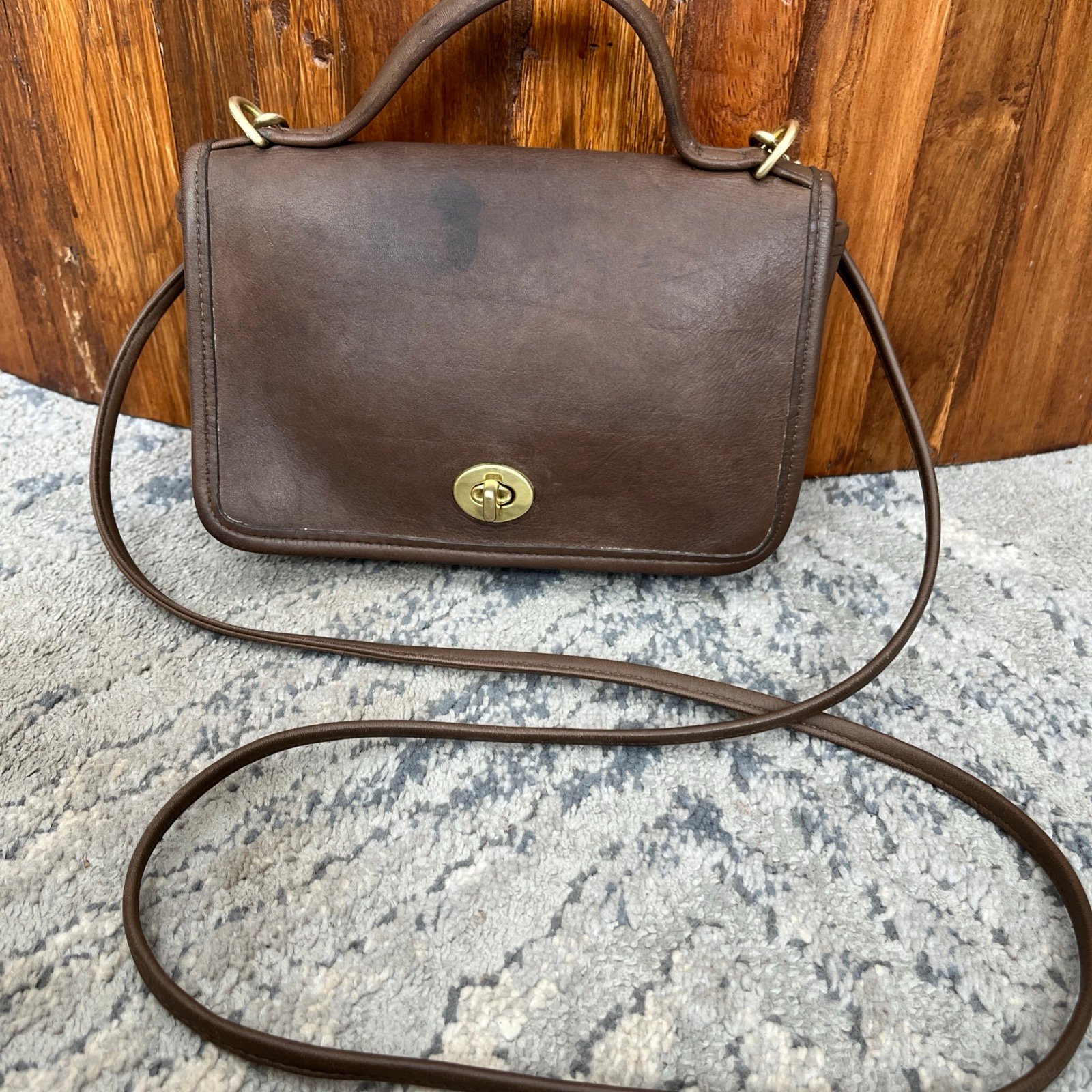 COACH VINTAGE 9924 CASINO TOP HANDLE CROSSBODY BAG USA Brown