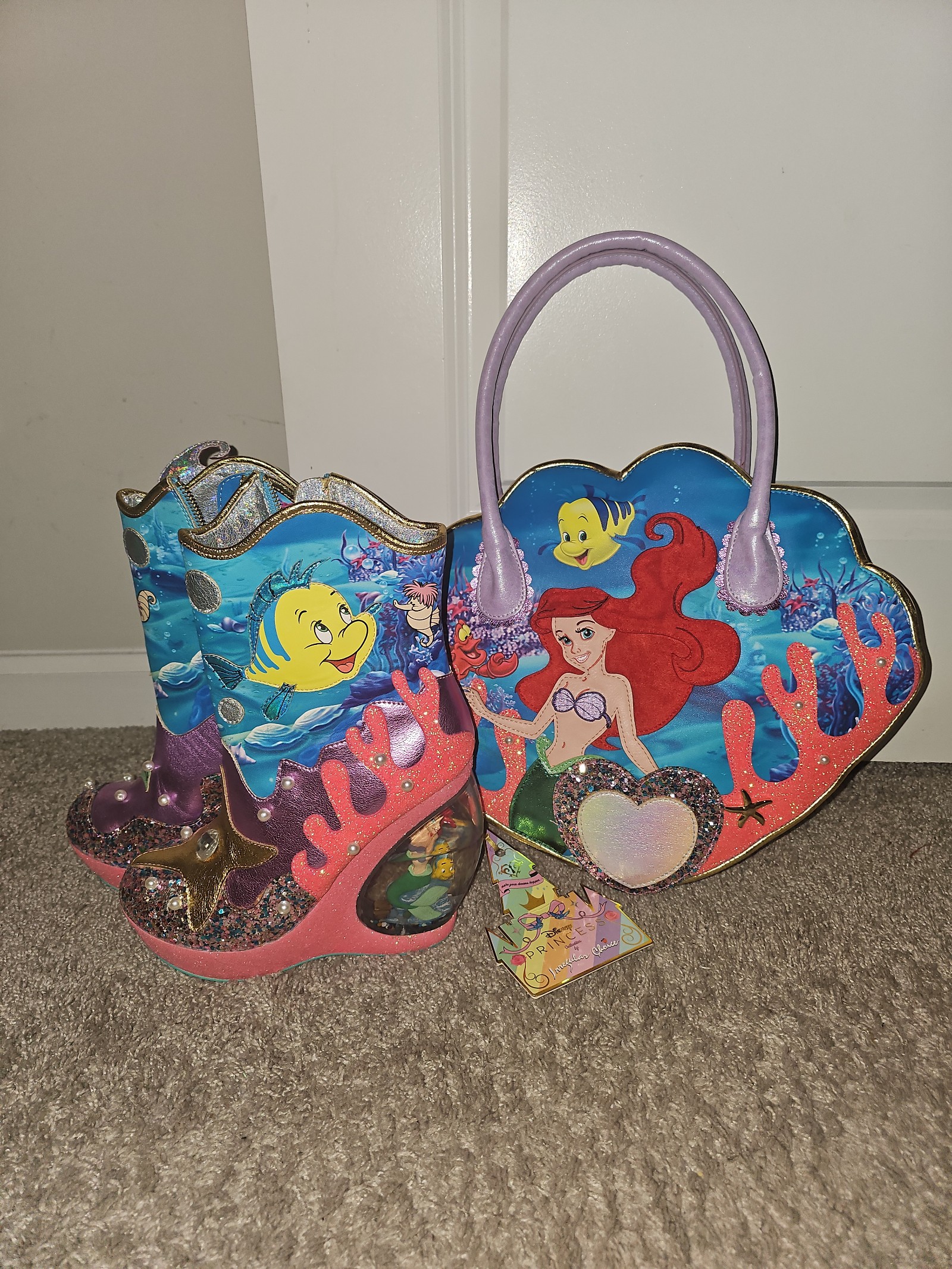 Disney little mermaid irregular Choice bag and shoe set
