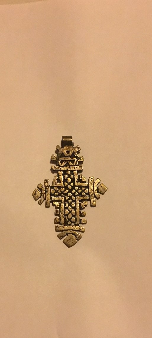 Ethiopian Coptic Cross Pendant silver