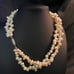 Vintage real waterdrop pearls necklace singed