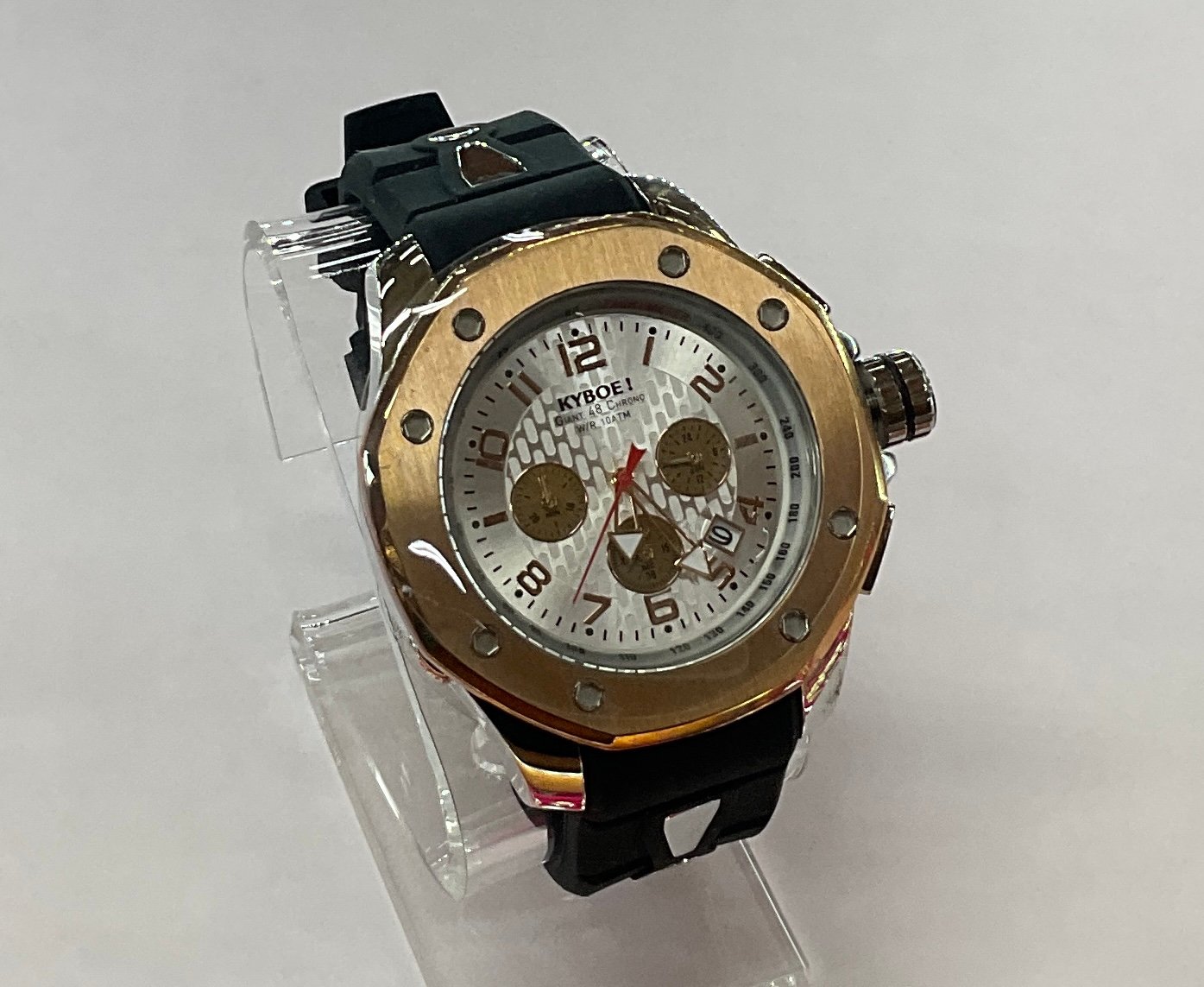 Kyboe Giant Mariner 48 Chrono Date Unisex Wrist Watch Rubber Band Quartz