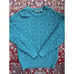 Vintage Croft & Barrow Men’s L Teal Fisherman Knit Pullover Sweater