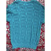 Vintage Croft & Barrow Men’s L Teal Fisherman Knit Pullover Sweater
