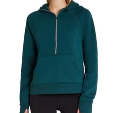 NWT Danskin Women's Cozy Half Zip Hoodie Green Size M 60 11HL025 P 11HL019