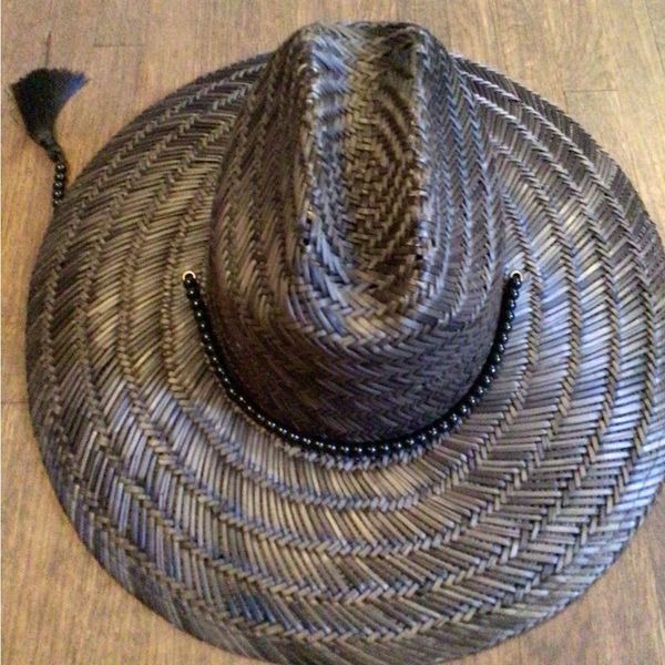 NEW! Super rare Wyeth Black straw Woven rancher