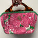 LILLY PULITZER mumsie pink green vintage handbag tortoiseshell handles